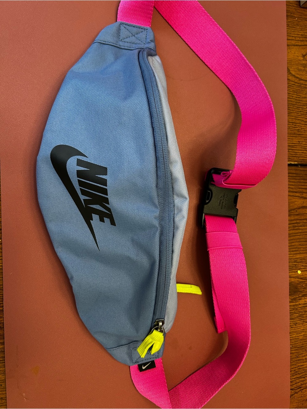 Nike Heritage Waistpack Fanny Pack Blue Pink Neon Yellow Retro Colorblock Bag